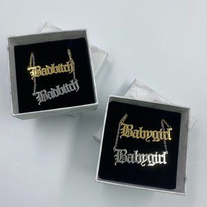 Badbitch BabyGIRL necklace gold silver